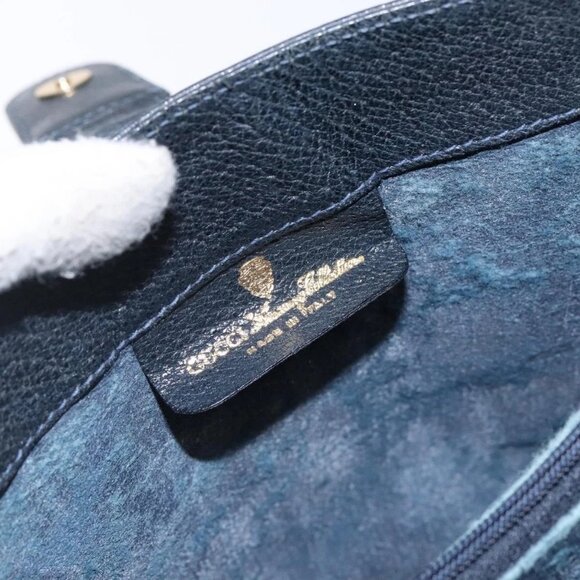 GUCCI GG Supreme Sherry Line Shoulder Bag PVC Navy Gold 72 02 024 Auth BA5227 - Picture 10 of 16